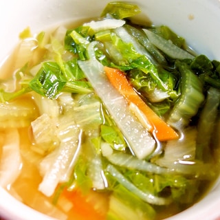 時短＆節約　残り野菜で作るコンソメスープ